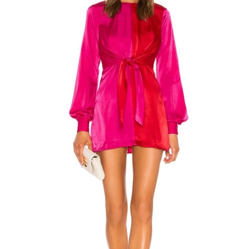 House of Harlow 1960 dress- red and pink